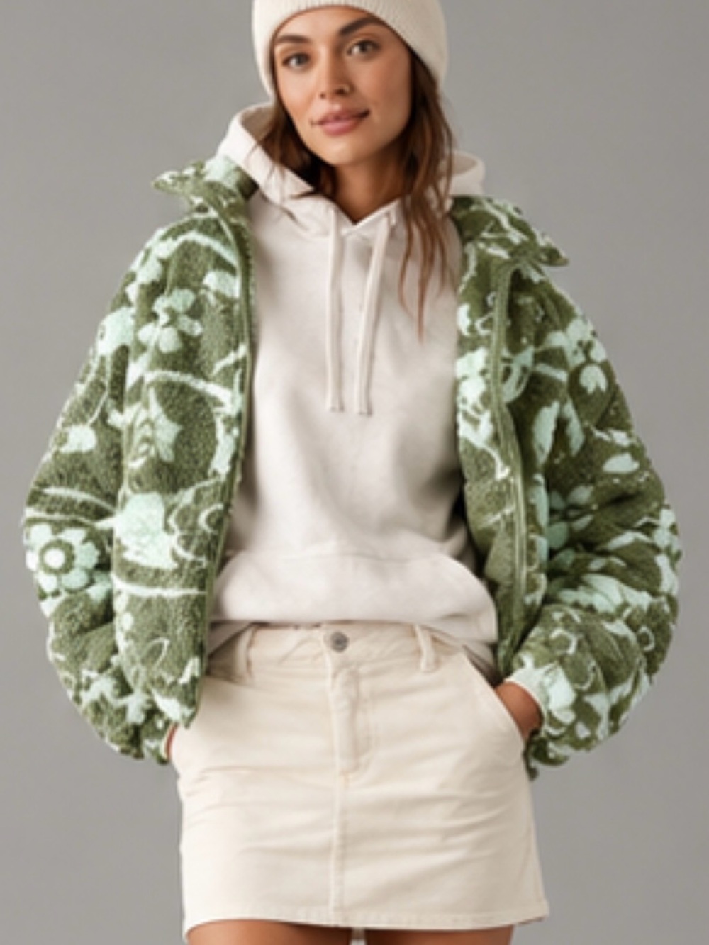 American Eagle Zip-Up Bear Hug Sherpa Jacket